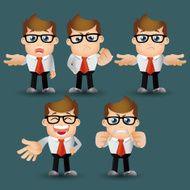 People Set - Business Office man serious emotion
