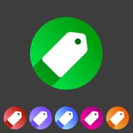 Price tag flat icon label N4