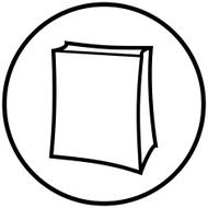 Vector paper bag icon