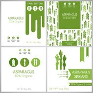 Asparagus labels set