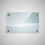 blank glass framework with metal rivets N7