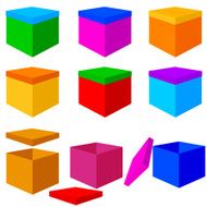 Collection of colorful box christmas gifts