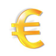 Euro currency signs isolated