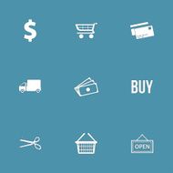 Shopping Sign Vector Icon Design Set