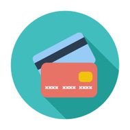 Credit card flat single icon N3
