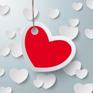 Heart Price Sticker White Hearts N2