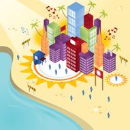 Isometric coast city