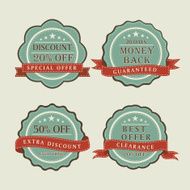 Sale and discount sticker tag or label