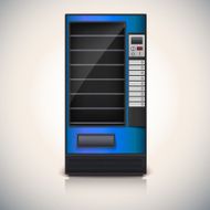 Vending Machine with shelves blue coloor