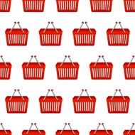 Shopping basket seamless pattern