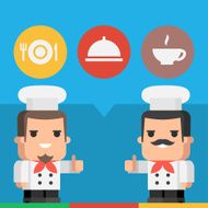 Chef showing thumbs up concept