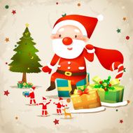 Christmas Santa and lots of gifts