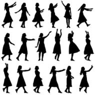 Black silhouettes womans N4