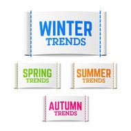 Winter spring summer and autumn (fall) trends labels N2