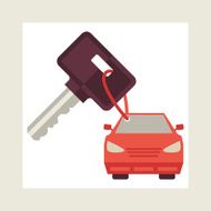 Illustration concept of auto loan in flat design style