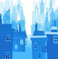 City background made of building silhouettes N12
