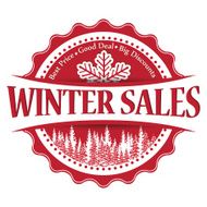 Winter Sales stamp sticker for print