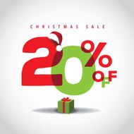 Christmas sale big bright overlapping design 20 off