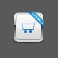 Shopping Cart Round Vector Button Icon N5