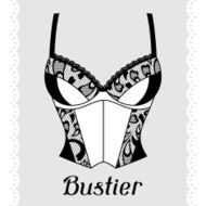 Bustier Fashion lingerie card with female underwear N2
