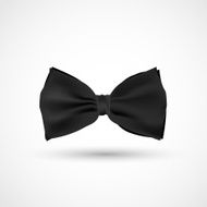 Decorative realistic black bow vector