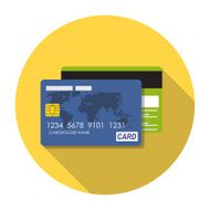 Credit Card Icon Flat Concept Vector Illustration N3