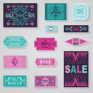 SALE Tags and Labels - Tribal Aztec Style