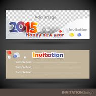 Invitation - Banner template for new year 2015