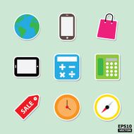 Business and interface icons or symbols set N2