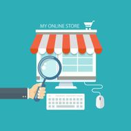 Online shopping flat illustration N3