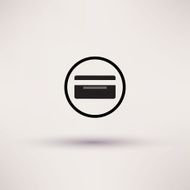 Bank credit card icon vector illustration Flat design style