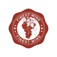Finest Wine red grunge label