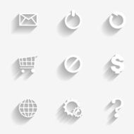 Icons set white N2