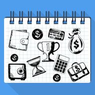 Sketch of business concept and money N2