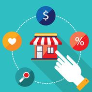 E-commerce concept Shopping buy sell products