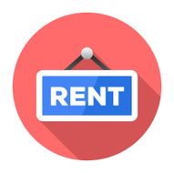 Flat Rent Sign Icon