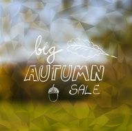 Big Autumn Sale Banner on Blurred Triangle Background N2