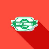 Best choice label Vector illustration Flat design