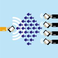 Mobile marketing business concept vector illustration