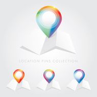 location map pointer icon collection