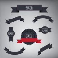 Set of Black Friday sales badges Eps10 vector illustration