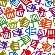 Shopping basket vector background supermarket shopping N2