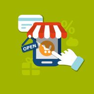 flat shopping mobile background