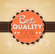 Old round retro vintage grunge label with text best quality N2