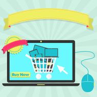 Buy electronic equipment through laptop