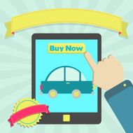 Buy car online through tablet