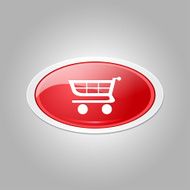 Shopping Circular Vector Red Web Icon Button N6