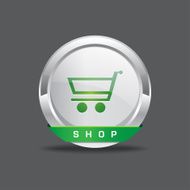 Shopping Cart Round Vector Button Icon N6
