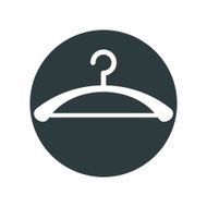 Clothes shoulder vector simple icon placed in circle N2