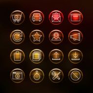 Superlight Transparent Glass Interface Icon Set N5